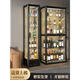 Tianming wine cabinet display cabinet against the wall living room modern simple light luxury new high-end Internet celebrity glass small wine cabinet for home base model 40*40*160 installed and shipped single door