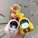 Jingji Cute Bear Schoolbag Night Light Keychain Bag Pendant Nezha Ambience Light Keychain Claw Pink Schoolbag Kitten