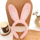 Lingchuan Little Rabbit Rabbit Ears Hairpin Hairpin Hairpin Hairpin Women's Headdress White Cute Children's Plush Headband Short-haired White Rabbit Headband