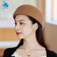 Lanshimengdai 2024 Autumn and Winter Warm Wool Wool Butterfly Beret Elegant Retro Painter Hat Western Fashion Curly Beret Elegant * Khaki (High Quality - 100% Wool) One Size for Adults (Hidden Adjustment 56-57.5cm)