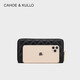 CAHOE KULLO official cowhide wallet women's long new style 2025 clutch bag women's card bag multi-card slot coin purse wallet black-CK women's bag birthday gift for girlfriend