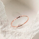 Fat Donglai's same style 14K gold-filled faceted rose gold ring, very thin knuckle tail ring for female best friend, little finger ring, US No. 7#