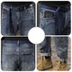 Fat Brother Straight Jeans Männer losen lässige Stretch Harem Hosen Männer Großgröße Fett Retro Wasser gewaschene fett lange Hosen Blau 36 Gewicht 170-180jin [Jin gleich 0,5 kg]