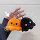 Jingji Flip and Face Changing Little Octopus School Bag Pendant Doll Cute Keychain Pendant Creative Backpack Doll Bag Pendant Black to Gray Style 1