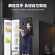 Haier refrigerator 617 liters double door side by side large capacity air-cooled frost-free first-class energy efficiency dual frequency conversion oxygen barrier dry and wet storage energy-saving household refrigerator Xingyun Silver 617 liters black gold purification + dry and wet storage + door hover