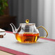 Lvchangming glass teapot thickened heat-resistant tea set office household with filter teapot kung fu tea set
