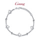 GsunG platinum bracelet for women PT950 kitten bracelet for your girlfriend, fashionable shiny platinum bracelet for women, new beads, priced by gram, contact customer service before bidding for gold price