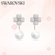 Swarovski (SWAROVSKI) LATISHA earrings four-leaf clover for women, platinum-plated 5636487