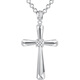 Aido Diamond pt950 platinum cross pendant men's fashionable platinum pendant weighs 10.9-11.1 grams + black leather cord