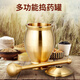 Zhixu medicine jar, garlic masher, brass medicine masher, traditional Chinese medicine masher, medicine jar, grinding bowl, copper medicine mortar, medicine copper mortar, medium size, deepened and thickened, with anti-slip pad