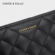 CAHOE KULLO official cowhide wallet women's long new style 2025 clutch bag women's card bag multi-card slot coin purse wallet black-CK women's bag birthday gift for girlfriend