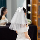 First Proposal Veil, Registration Bow, Bridal Hair Accessory, White Veil, Wedding Photography, Travel Photography Ceremony, 50cm Bow, Double Layer Veil, Hair Clip Style