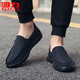 Huili men's shoes canvas shoes men's summer new black old Beijing men's casual shoes soft sole one foot lazy cloth shoes all black 40