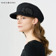Maria Gucci all-match peaked cap with face, small top hat, warm wool hat, female modern girl 6QQ353199 black