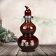 Runhuanian ceramic wine bottle gourd 1Jin Jin is equal to 0.5 kg. Wine bottle plug sealing wine pot wine set white wine wine jar wine can household white wine empty bottle gold buckle Yang carving style gold buckle