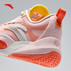 ANTA Instant 1TD Basketball Shoes Men's Nitrogen Technology DiVincenzo's Same Style Professional Shock Absorbing Practical Low-top Sports Shoes Water Pink/Crimson Orange/Paper White-4 42 (Men's Size 8.5)