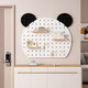 Yisijia storage hole board entrance wall storage rack wall hanging board entry partition storage rack wall display rack cute bear combination black ears 80 180CM