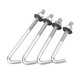 Jinchao 304 stainless steel asbestos tile hook square hook special-shaped screw round hook hook right-angle hook bolt corrugated hook nail M6*60*150 (2 pieces) square hook type