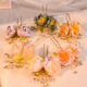 Mrs. Win (Mrs win) ancient style super fairy imitation pearl hairpin forest style silk flower hairpin versatile Han element U-shaped hairpin perm Hanfu pair of hairpins No. 3 silk flower hairpins