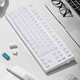 Belly Spirit MK870Pro Pure White White Wired Bluetooth Bluetooth Mecánico Teclado Mecánico Oficina personalizada Juego de Sports Silent 87 Teclas de tres modos Pro + Pure White Lading Lading Ktt Tea Scroll [Wanjin Oil]
