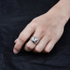 Jibaolou PT950 platinum men's ring platinum square live ring for men customized New Year's Day gift 13.57g