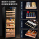 Chiake cigar cabinet constant temperature and humidity cabinet red wine and tea multi-functional storage air-cooled and moisturizing dual-temperature dual-system integrated cabinet single door household 1.6 meters high dual-temperature red wine and cigar integrated cabinet