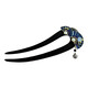 Antime ethnic style ebony hairpin new Chinese style retro fairy hairpin headdress U-shaped hairpin fairy hairpin 1# ebony hairpin (double fan pendant bell)