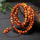 KHSK natural old beeswax tiger skin pattern Russian amber 108 Buddha beads bracelet necklace scented bracelet strong fragrance 6mm