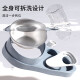 Huayuan Pet Tools (hoopet) Cat Bowl Double Bowl Automatic Drinking Water Dog Bowl Dog Bowl Food Bowl Rice Bowl Stainless Steel Cat Food Pet Drinking Water Cat Supplies Haze Gray Blue-Feeding and Watering