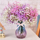 AIMAN Gypsophila Natural Dried Flower Bouquet Ins Internet Celebrity Birthday New House Decorative Ornaments Air-Dried Real Flower Arrangements Home Furnishings White + Purple + Pink Gypsophila Without Vase