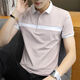 Jiumu Dynasty 95 cotton summer men's T-shirt short-sleeved men's thin lapel polo shirt trendy top summer clothes men's clothing new black 1301 3XL 145-167Jin[Jin equals 0.5 kg]
