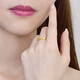 Safir gold ring live female ring full of baby's breath gold 999.9 as a gift for your girlfriend, about 2.35-2.45 grams