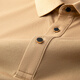 Qipai short-sleeved men's polo shirt summer thin fashionable casual lapel versatile shirt 3A antibacterial 1JH707 apricot L (175)