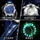 Oleis levs Schweizer zertifizierte Brand Watch Herren Mechanical Watch Luminous Waterfof Star-Serie Herren Uhren High-End-Herren-Uhr Olevs-9923-Natural Starry Sky Blue Surface