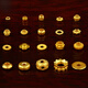 DR-FLVVSKl gold separator 18k gold handmade ancient gold separator bead spacer diy jewelry bracelet necklace four-leaf clover/single (GP117)
