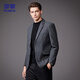 罗蒙（ROMON）羊毛呢西服男士秋冬商务休闲职业正装西装礼服爸爸外套XF78灰色2X