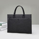 Meidu briefcase men's business handbag casual men's bag large capacity canvas computer bag conference document bag horizontal briefcase black 14 inches