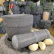 Shantou Lincun bluestone garlic mortar garlic masher stone mortar household manual old-fashioned stone nest natural stone garlic mash artifact mash pot medium black bluestone with greater hardness suitable for 2 to 4