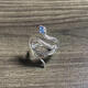 Topaz snake ring Valentine's Day gift for men and women snake-shaped silver bracelet new design versatile niche J021 topaz snake ring
