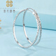 Luo Hua Cing Chun PT950 platinum earrings for women, oversized earrings, earrings, earrings, earrings, exaggerated personality platinum earrings, inner diameter 5cm
