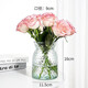 Chuzhuo glass vase Nordic vase simple tabletop restaurant embossed closing style embossed transparent vase 16cm