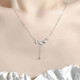 SGE Suisui Ping An 999 Pure Silver Necklace Women's Clavicle Chain Light Luxury High-Quality Pendant Valentine's Day Gift for Girlfriend Suisui Ping An Necklace Platinum Gold/Certificate/Shipping from Qicang
