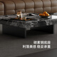 KUKA Italian light luxury marble coffee table for living room with built-in storage tray carbon steel base PT7163 coffee table