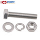 Bairuite 304 stainless steel hexagonal bolt and nut set extended national standard hexagonal screw screw screw combination M3*6 10 sets