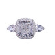 Bucklele luxury princess simulation diamond ring female live broadcast imitation moissanite ring fashion pillow-shaped zircon open ring J888 square diamond opening adjustable