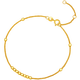 Saturday Lucky Yellow 18K Gold Bracelet Women's Small Sugar Cube Color Gold Bracelet Birthday Gift C0710985 16+3cm