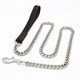Dog leash, dog leash, dog walking leash, stainless steel dog leash, small, medium and large dog chain, border collie, husky, golden retriever, Labrador, German Shepherd Doberman, pet supplies, first layer soft leather + stainless steel, total length 150 cm, medium size (40 100) Jin Jin equal to 0.5 kg, for dogs