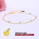 Heidi Gypsophila 3-3.5mm round beads 18K gold freshwater pearl bracelet for wife and girlfriend with certificate 18cm