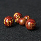Xiyinfu original ore red cinnabar six-character mantra bracelet loose beads single bead handmade DIY round bead bracelet accessories six-character mantra 14 mm one piece