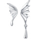 Saturday Fu PT950 platinum stud butterfly earrings B0913315 pair, about 3.34g, birthday gift